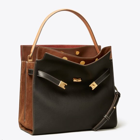 EUC | Tory Burch | Lee Radziwill Double Bag (large size) | Black | $700 - Picture 3 of 16